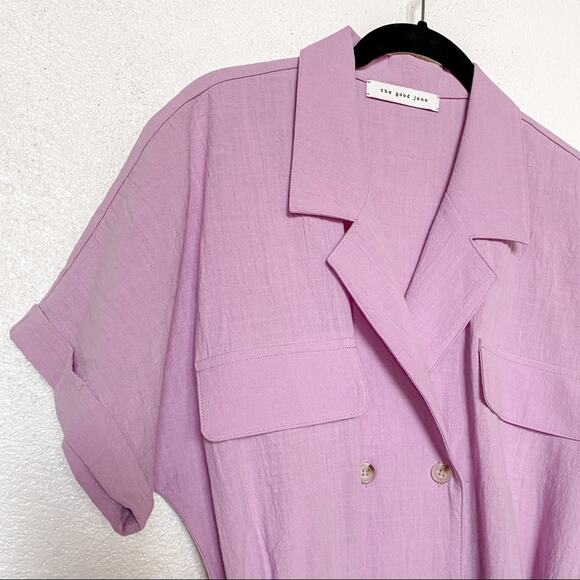 The Good Jane Lilac Field Belted Dress Sample Size Medium - Picture 3 of 10